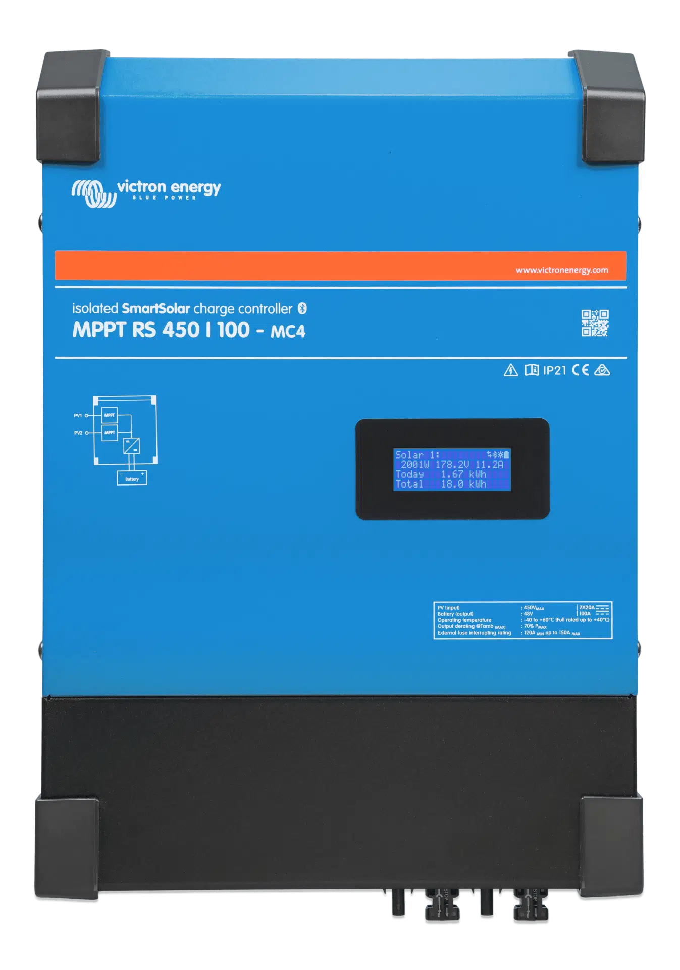 Victron Solar Şarj Kontrol Cihazı SmartSolar MPPT RS 450/100-MC4 Charge Controller (SCC145110512)